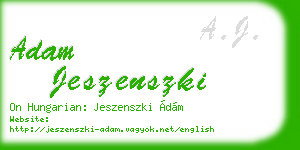 adam jeszenszki business card