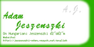adam jeszenszki business card